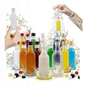 BE 50x STEKLENIČKE KĄÓWKA 50 ml Poročno darilo Darilo za goste Steklenica