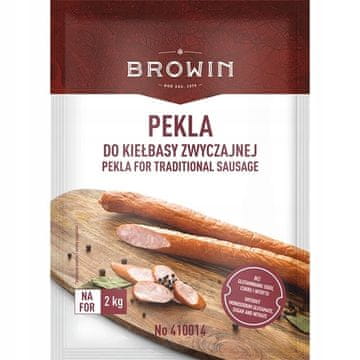 Browin PEKLA SOL ZA VLAŽENJE NAVADNIH KLOBASA 65G ZA DIMLJENE IN DUŠENE KLOBASE