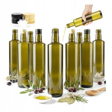 BE 10x steklenice DORICA OLIVE 500 ml steklenica za olivno olje z dozirnikom 10 kosov