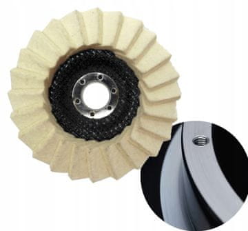125 mm filcani polirni disk, 3000 vrt/min, volneno kolo