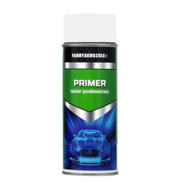 Beli akrilni temeljni sprej 400 ml za prvi sloj osnovnega premaza