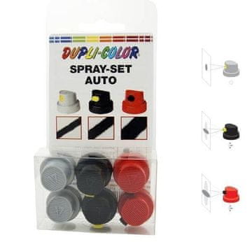 DUPLI COLOR - Komplet 6 razpršilnih šob | 3 učinki razprševanja