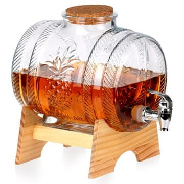 Artemis Steklen sod s pipo, kozarec za alkohol, mesečina, viski, 5 l