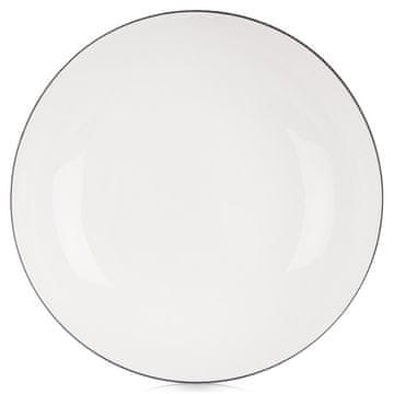 Orion Temno bel porcelanast krožnik DECORA 20 cm, 600 ml