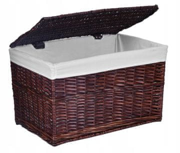 Gockowiak Pleteni zaboj 105L 66x40x40 cm rjave barve