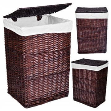 Gockowiak Pletena košara 72L 40x30x60 cm rjava
