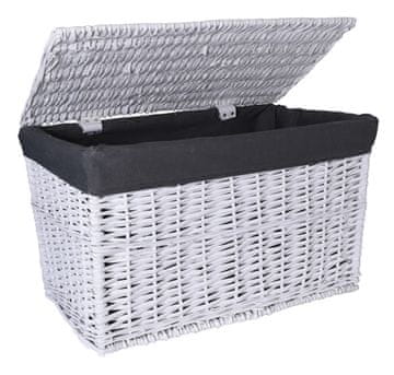 Gockowiak Pleteni zaboj 76x46x46 cm - 160L - bel in siv