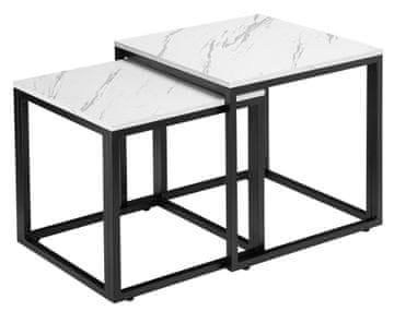 IN KOMPLET KAVNIH MIZIC 2-V-1 KAVNA MIZICA DNEVNA SOBA KLOPI LOFT MARMOR 50 CM
