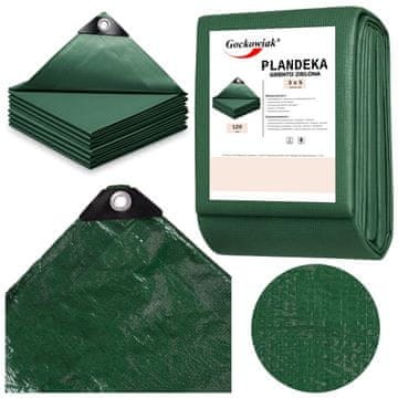 Gockowiak Ponjava 3x5m zelena GRENTO 120GSM