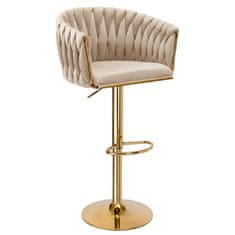EH Barski stol Cofton Gold Beige žamet
