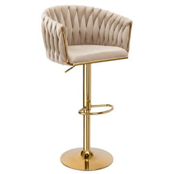 EH Barski stol Cofton Gold Beige žamet