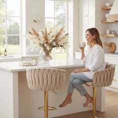 EH Barski stol Cofton Gold Beige žamet