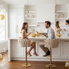EH Barski stol Cofton Gold Beige žamet