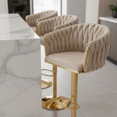 EH Barski stol Cofton Gold Beige žamet