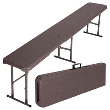 EH Zložljiva gostinska klop WOODLAND rjava 183 cm