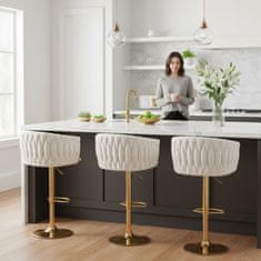 EH Barski stol Cofton Gold Cream White
