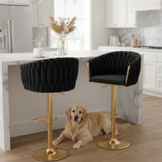 EH Barski stol Cofton Gold Black Velvet