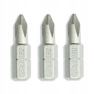 Križni izvijačni nastavki PH3x25mm, 3 kosi v blistru