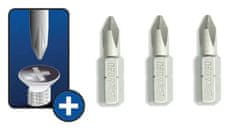 Križni izvijačni nastavki PH3x25mm, 3 kosi v blistru