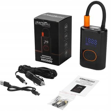 AVTO KOMPRESOR ZA AKUMULATOR 5000mAh POWERBANK LCD KRAFT&DELE