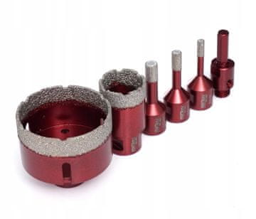 KOMPLET DIAMANTNIH LINURNIH ŽAG 6-68 mm 5-DELNI + ADAPTER KRAFT&DELE