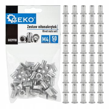 Komplet aluminijastih zakovicnih matic M4 0,5-2,0 50 kosov (200)