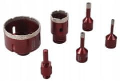Kraft&Dele KOMPLET DIAMANTNIH LINIRNIH ŽAG ZA GRES M14 6, 8, 10, 35, 68 mm + ADAPTER