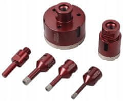 Kraft&Dele KOMPLET DIAMANTNIH LINIRNIH ŽAG ZA GRES M14 6, 8, 10, 35, 68 mm + ADAPTER