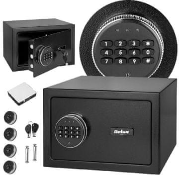 Rebel TOOLS Digitalni PIN elektronski sef za denar 310mm črn