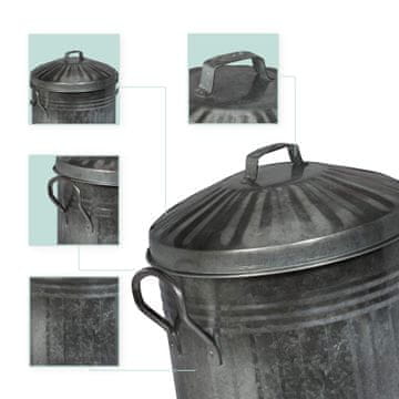 Northix Pepelnik s pokrovom 10 l