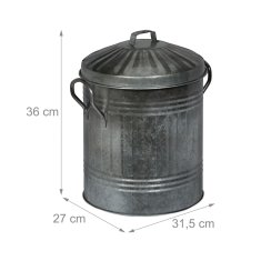 Northix Pepelnik s pokrovom 10 l
