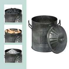 Northix Pepelnik s pokrovom 10 l