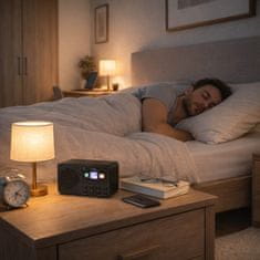 Adler WIFI internetni radio LCD 2,4″ 25.000 radijskih postaj BT in alarm