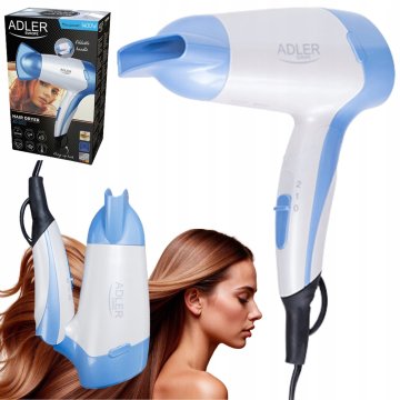Adler 1200W zložljiv potovalni ušilnik za lase fen