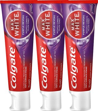 Colgate Zobna pasta Max White Purple Trio 3 x 75 ml