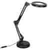 MG Work Lamp LED namizna svetilka s povečevalnim steklom 12W, črna