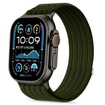 Tech-protect Nylon sport pašček za Apple Watch (44 / 45 / 46 / 49 mm), military green