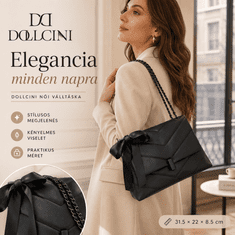Dollcini Ženska torbica za čez telo iz umetnega usnja črna