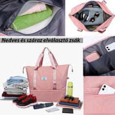 Dollcini Potovalna torba iz poliestra črna vodoodporna