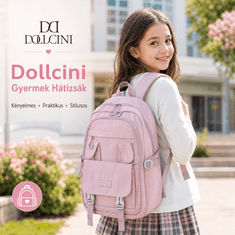 Dollcini Šolski nahrbtnik iz poliestra črna vodoodporen