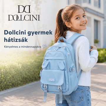 Dollcini Šolski nahrbtnik iz poliestra modra vodoodporen