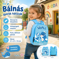 Dollcini Šolski nahrbtnik iz najlona modra vodoodporen