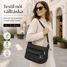 Dollcini Ženska torbica za čez telo iz tekstila črna