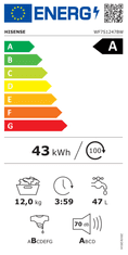 Hisense WF7S1247BW pralni stroj, 12 kg