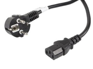 Lanberg CEE 7/7 -> IEC 320 C13 10 m VDE napajalni kabel črne barve
