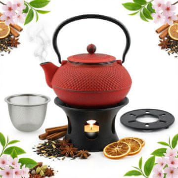 1,5-litrski litoželezni grelnik vode + infuzer za čaj