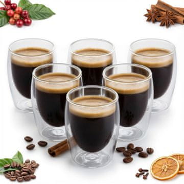 KOMPLET 6 TERMO KOZARCEV ZA ESPRESSO 80 ML
