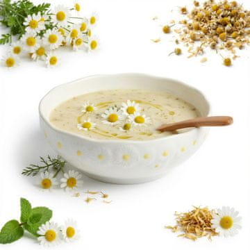 KROŽNIK, SKLEDA 500 ML ZA JUHO, KERAMIČEN, ZA SLADICE, 18 CM, MARJETIČAST VZOREC