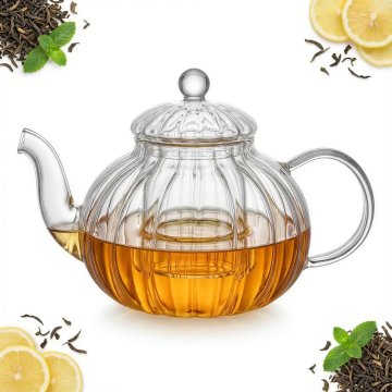 STEKLENI VRČ Z INFUZORJEM IN FILTROM ZA ČAJ IN ZELIŠČA 1,2 L PROZOREN