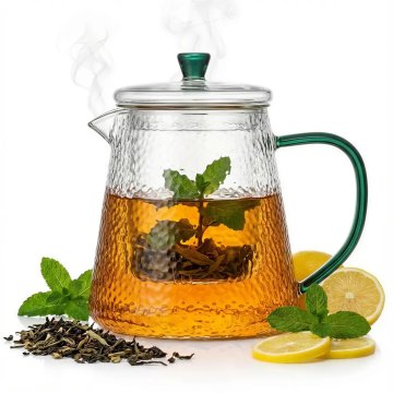 STEKLENI VRČ ZA ČAJ, INFUZOR 1L, PROZORNO BOROSILIKATNO STEKLO